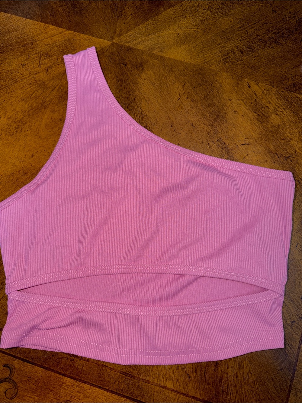 One-Shoulder Pink Crop Top